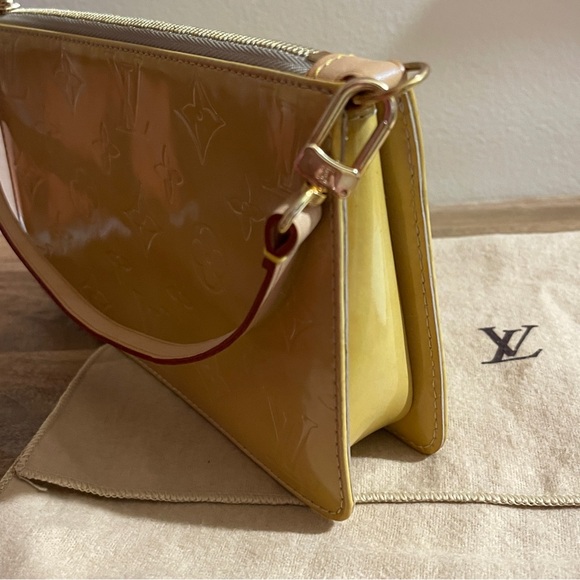 NEW AUTH LOUIS VUITTON LEXINGTON YELLOW MINI BAG VERNICE LV POUCHETTE +DUSTBAG - Picture 12 of 16